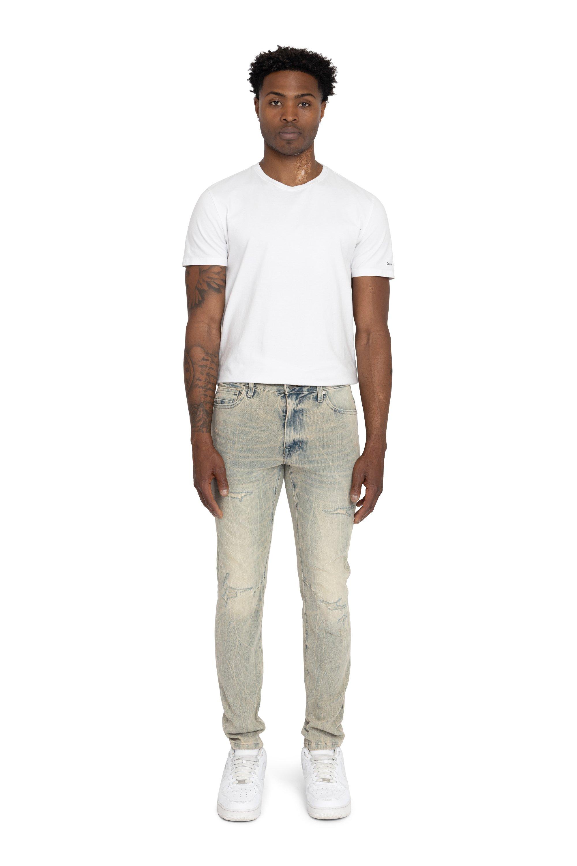 SLIM VNTG WASH EDEN BLUE - BLUE